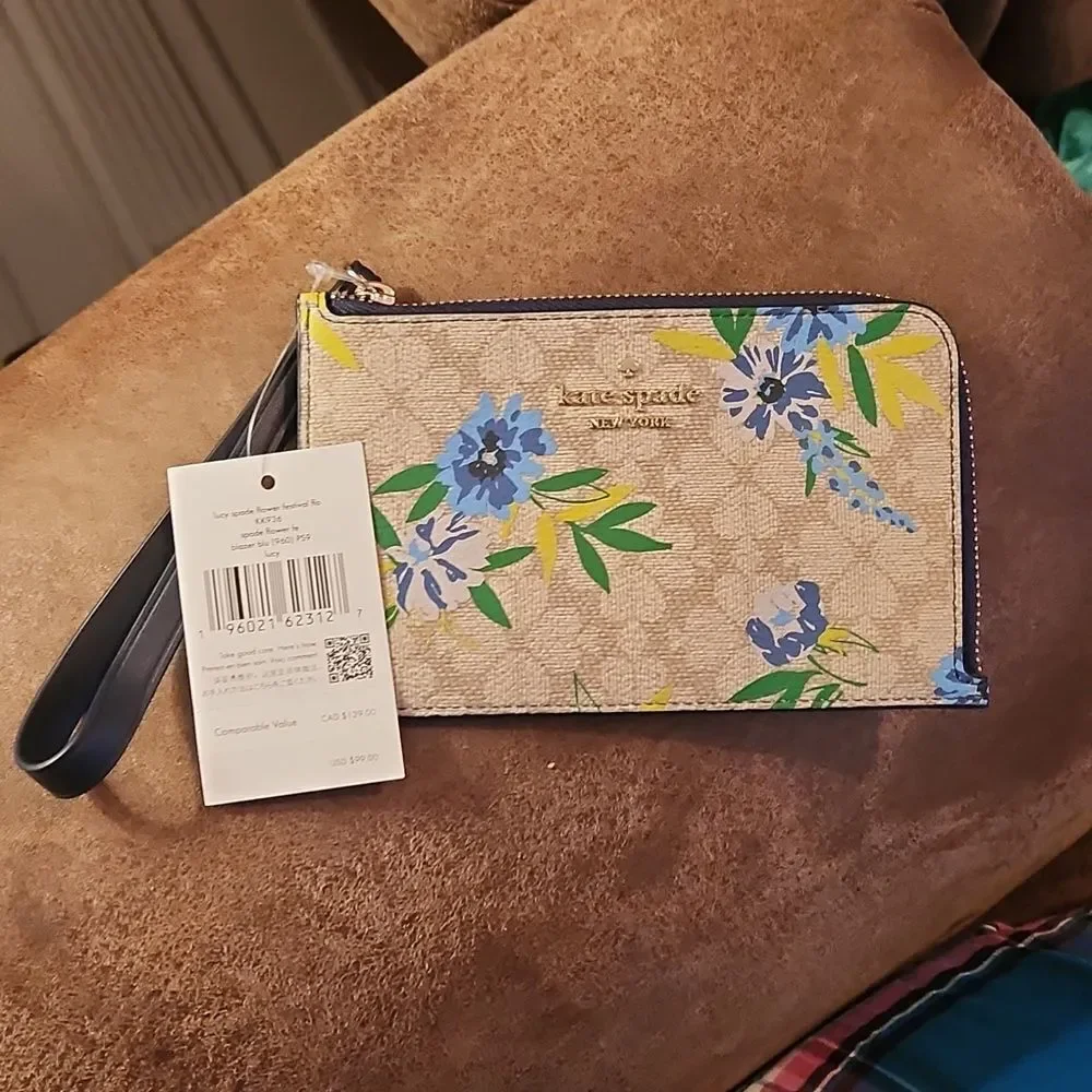 Kate Spade Floral Wristlet NWT